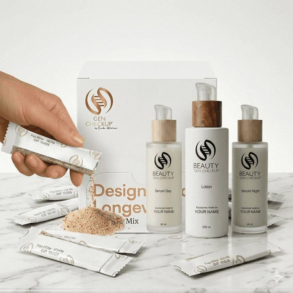 Gen Checkup Set: Serum Tag, Lotion, Serum Nacht und Daily Mix